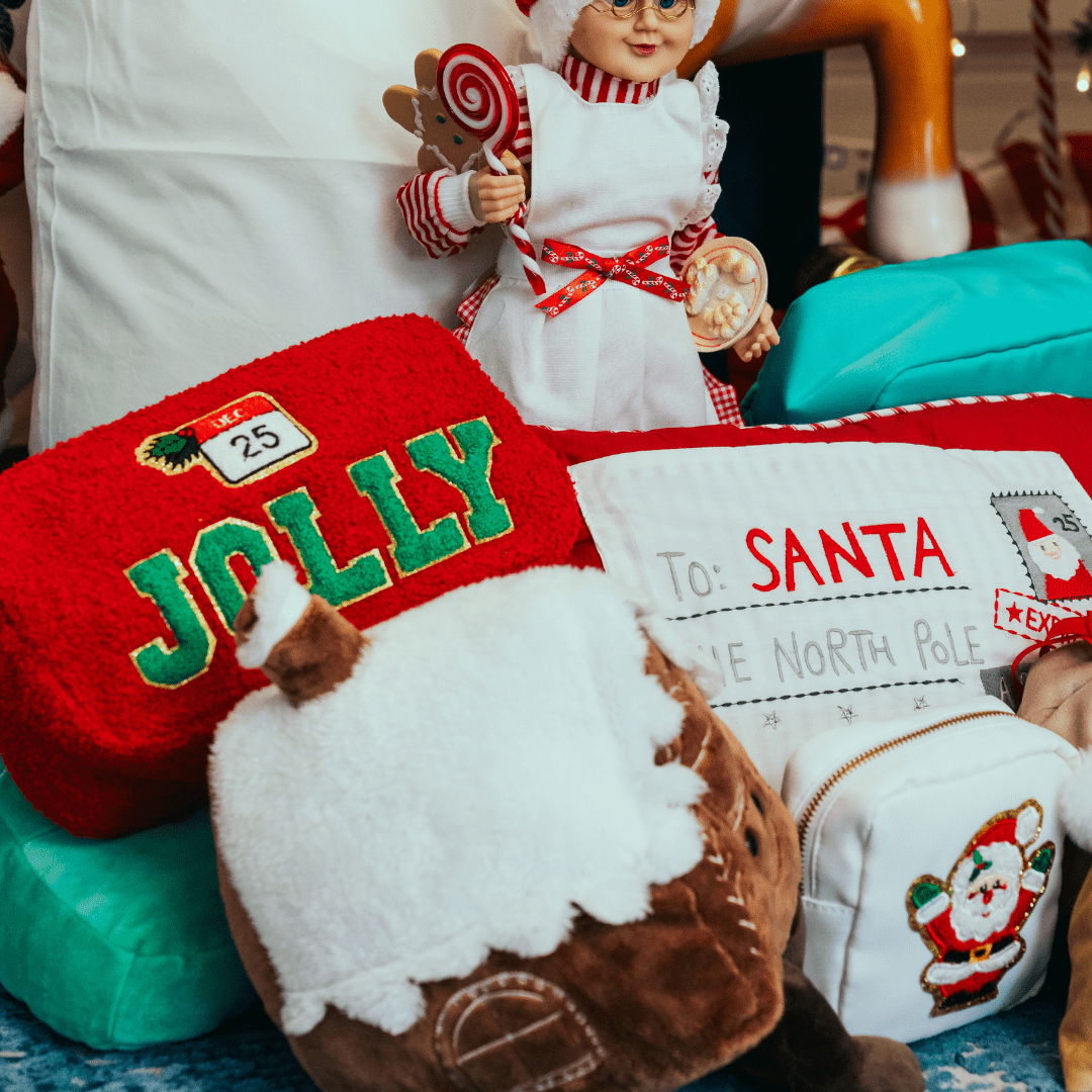Cream Teddy XS Christmas Pouch - Stocking - The Happy Tribe