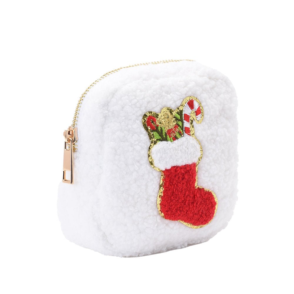 Cream Teddy XS Christmas Pouch - Stocking - The Happy Tribe