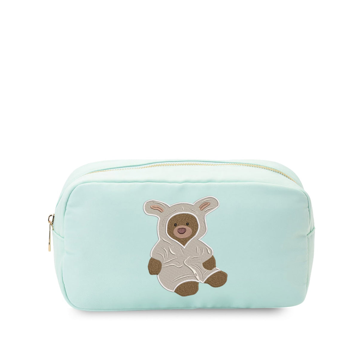 “Cuddly Bear” Embroidered Medium Pouch - The Happy Tribe