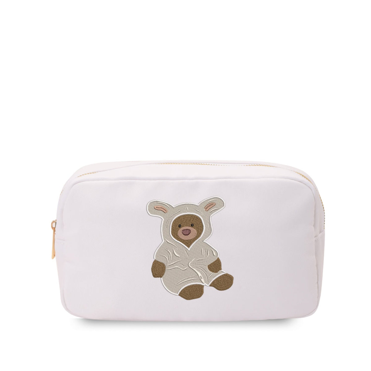 “Cuddly Bear” Embroidered Medium Pouch - The Happy Tribe