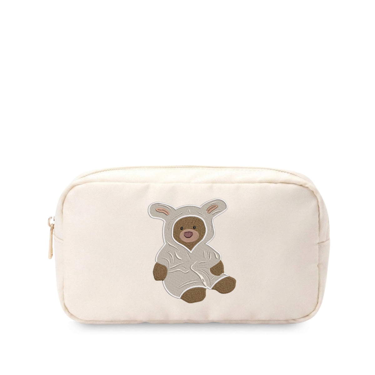 “Cuddly Bear” Embroidered Medium Pouch - The Happy Tribe