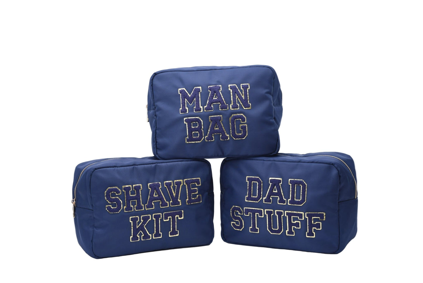 "Dad Stuff" Large Pouch, Navy - The Happy Tribe