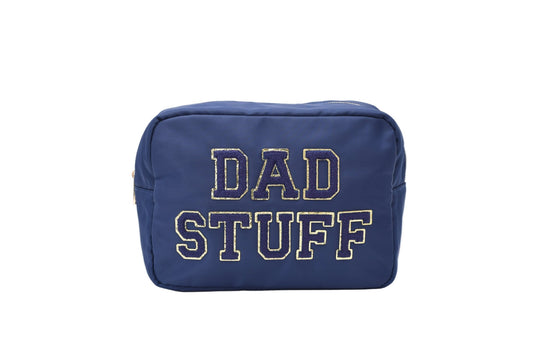 "Dad Stuff" Large Pouch, Navy - The Happy Tribe