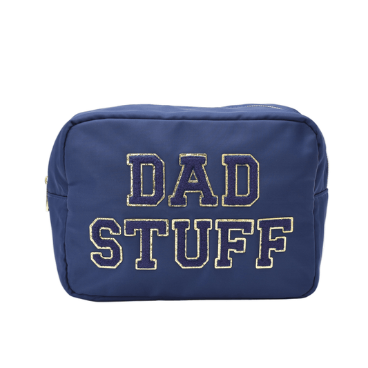 "Dad Stuff" Large Pouch, Navy - The Happy Tribe