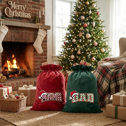 “Dad” Velvet Christmas Sack - The Happy Tribe