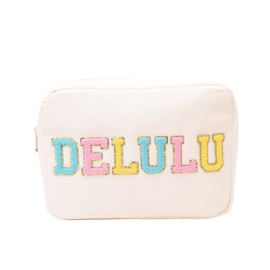 "DeLulu" Large Pouch, Cream - The Happy Tribe