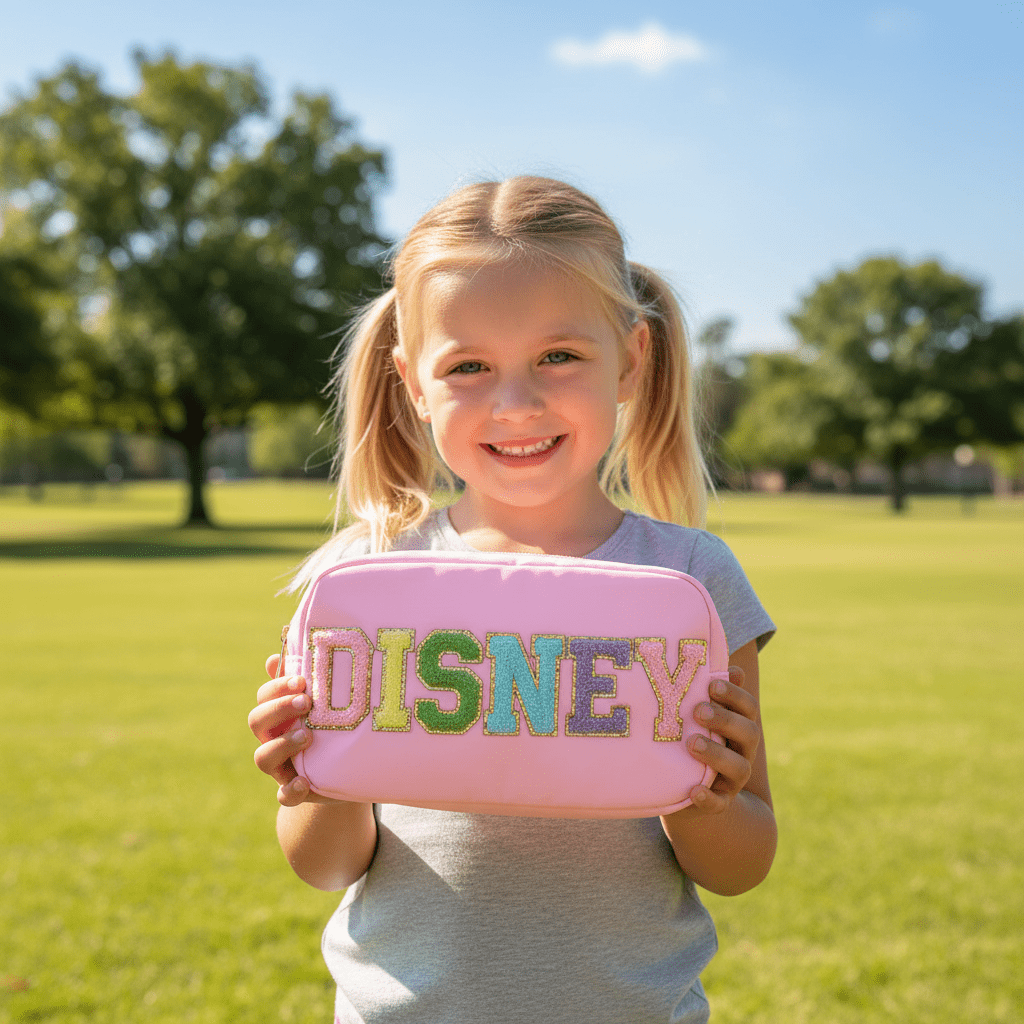 "Disney" Medium Pouch, Baby Pink - The Happy Tribe