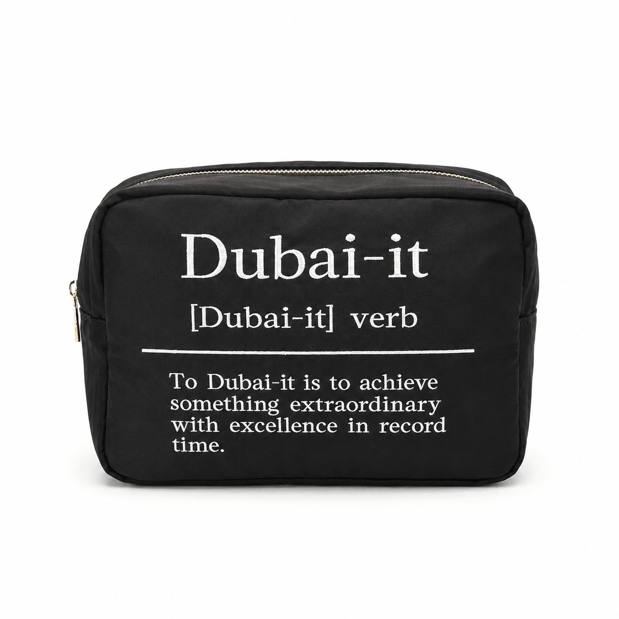 “Dubai-it” Large, Black Pouch - The Happy Tribe