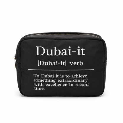 “Dubai-it” Large, Black Pouch - The Happy Tribe