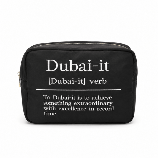 “Dubai-it” Large, Black Pouch - The Happy Tribe