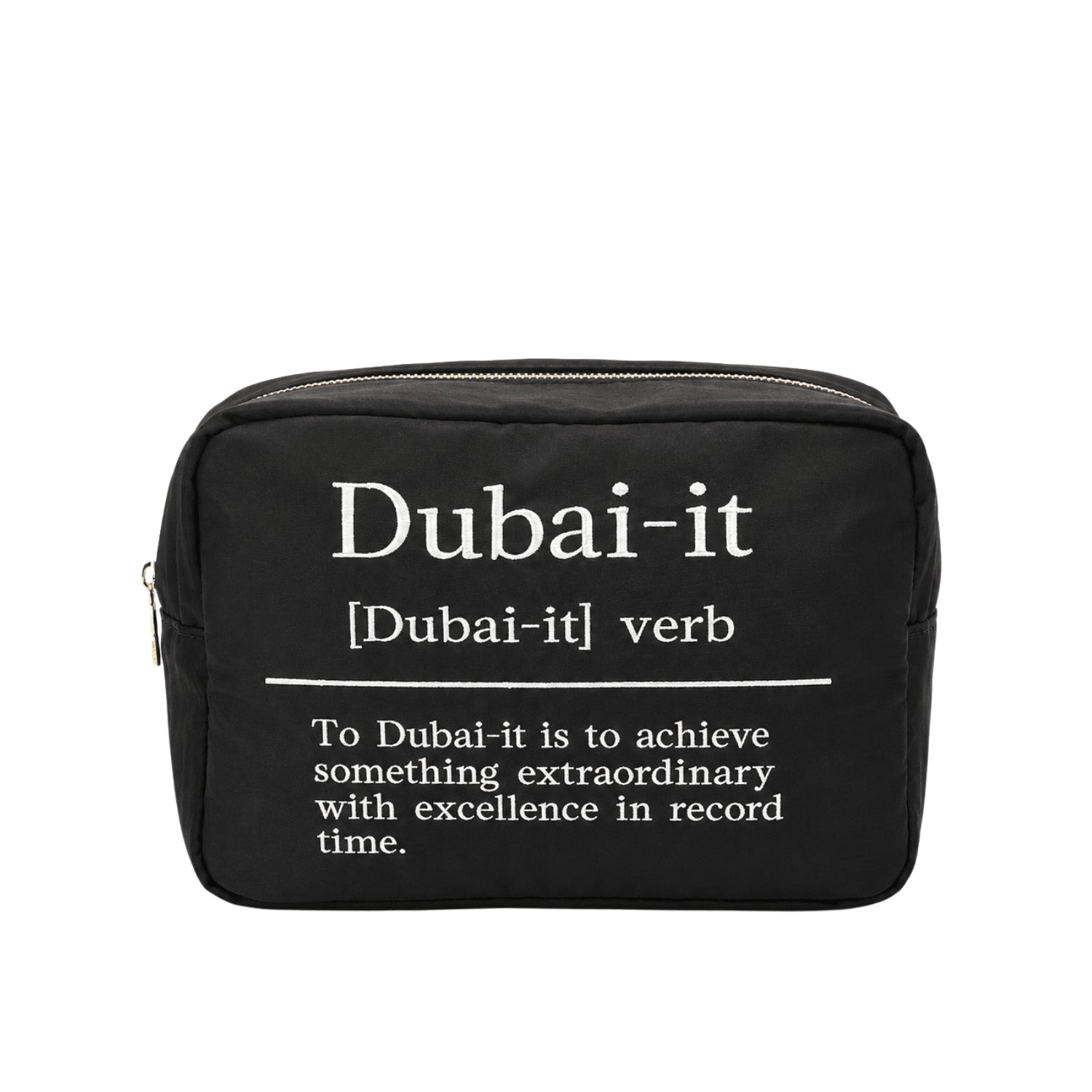 “Dubai-it” Large Embroidered Pouch - The Happy Tribe