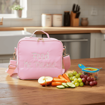 "Feed Me Please" Insulated Lunch Bag - The Happy Tribe