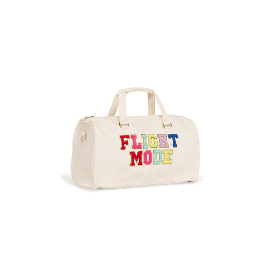 Flight Mode" Gym & Weekend Bag, Cream - The Happy Tribe