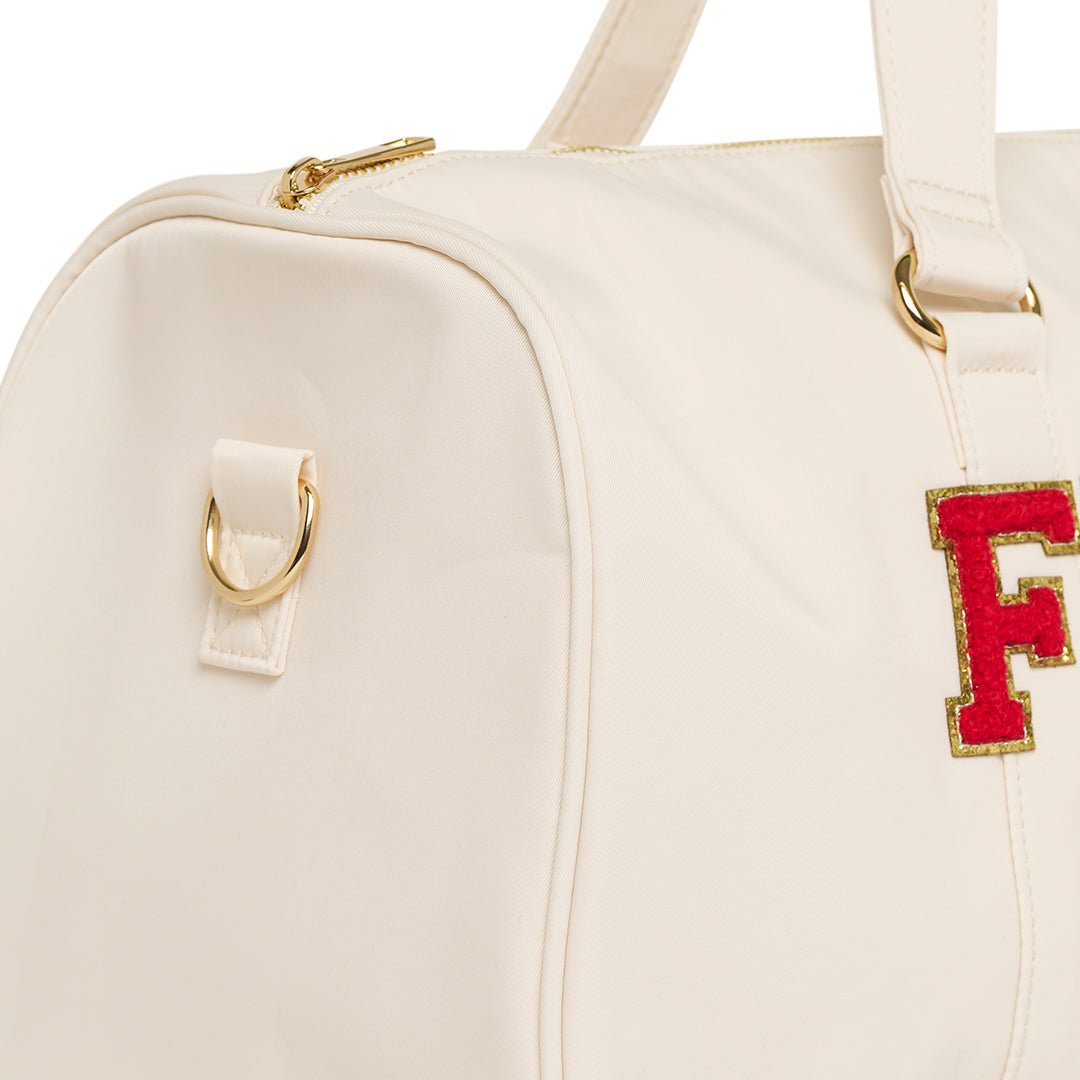 Flight Mode" Gym & Weekend Bag, Cream - The Happy Tribe