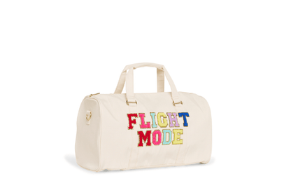 Flight Mode" Gym & Weekend Bag, Cream - The Happy Tribe