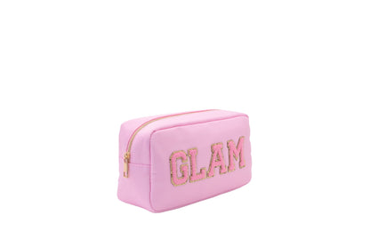 "Glam" Medium Pouch, Baby Pink - The Happy Tribe