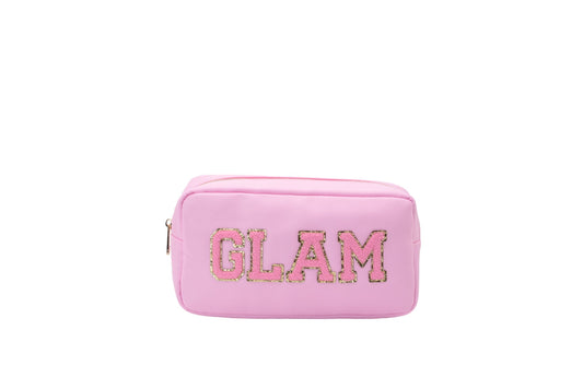 "Glam" Medium Pouch, Baby Pink - The Happy Tribe