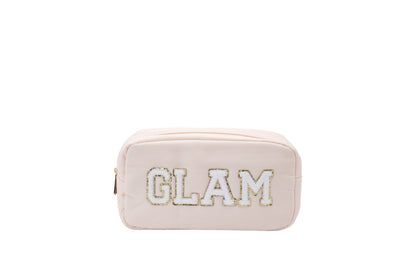 "Glam" Medium Pouch, Cream - The Happy Tribe