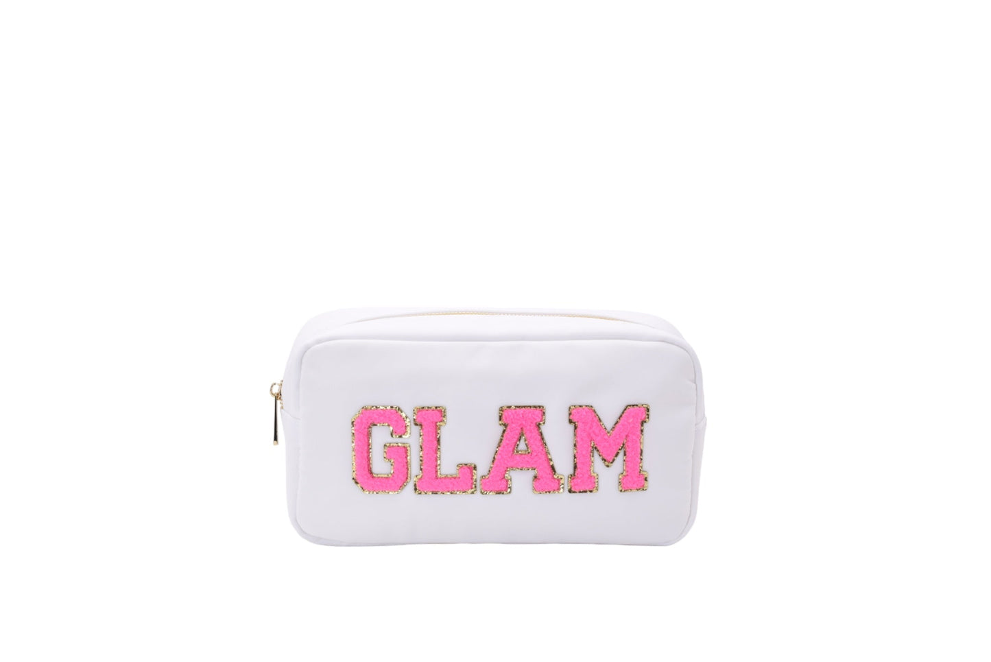 "Glam" Medium Pouch, White - The Happy Tribe