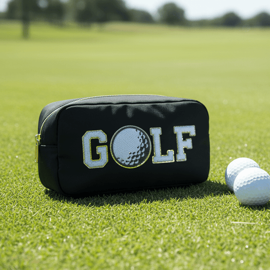 "Golf" Medium Pouch, Black - The Happy Tribe