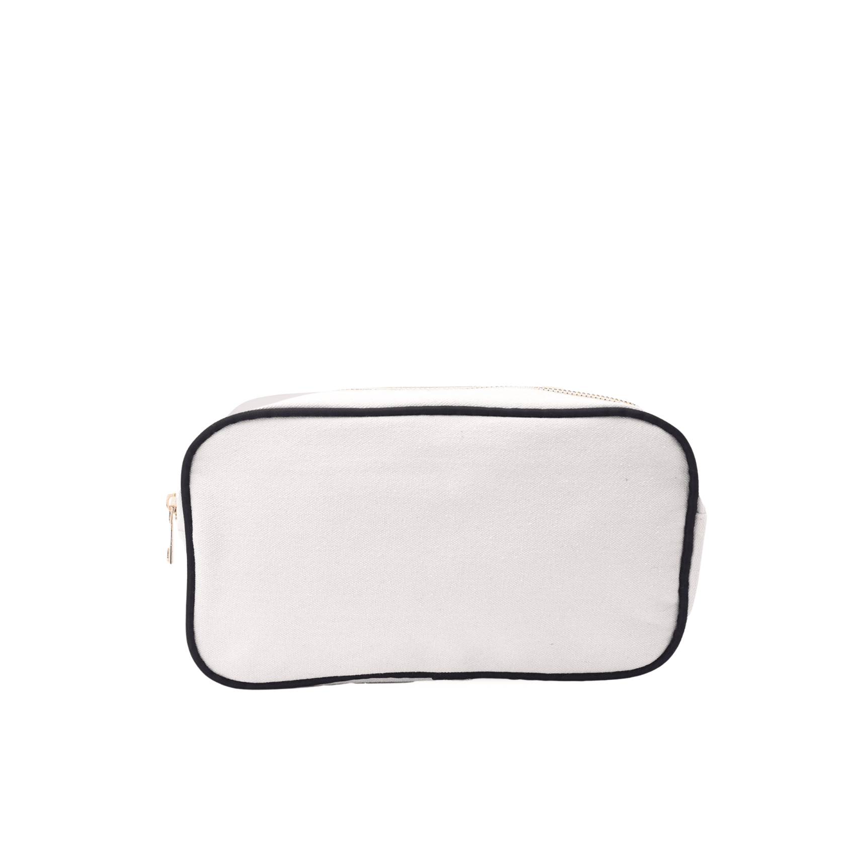 "Gym Bunny" Medium Pouch, Cream with Black Trim - The Happy Tribe