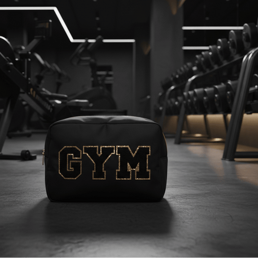 "Gym" Large Pouch, Black - The Happy Tribe
