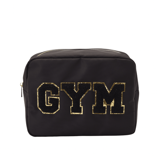 "Gym" Large Pouch, Black - The Happy Tribe