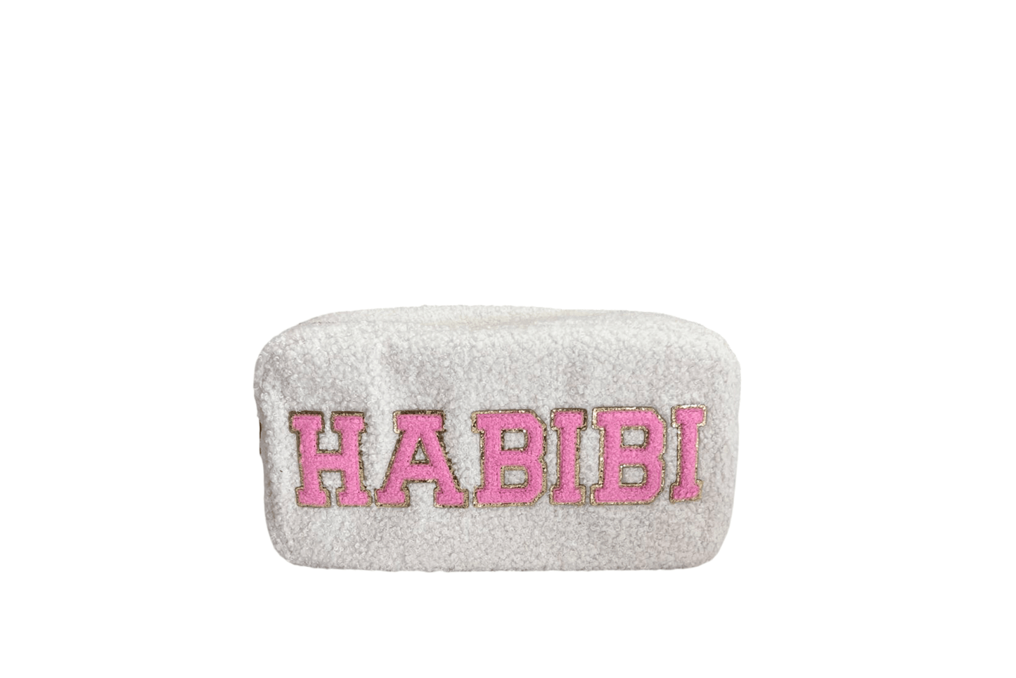 "Habibi" Medium Pouch, Cream Teddy - The Happy Tribe
