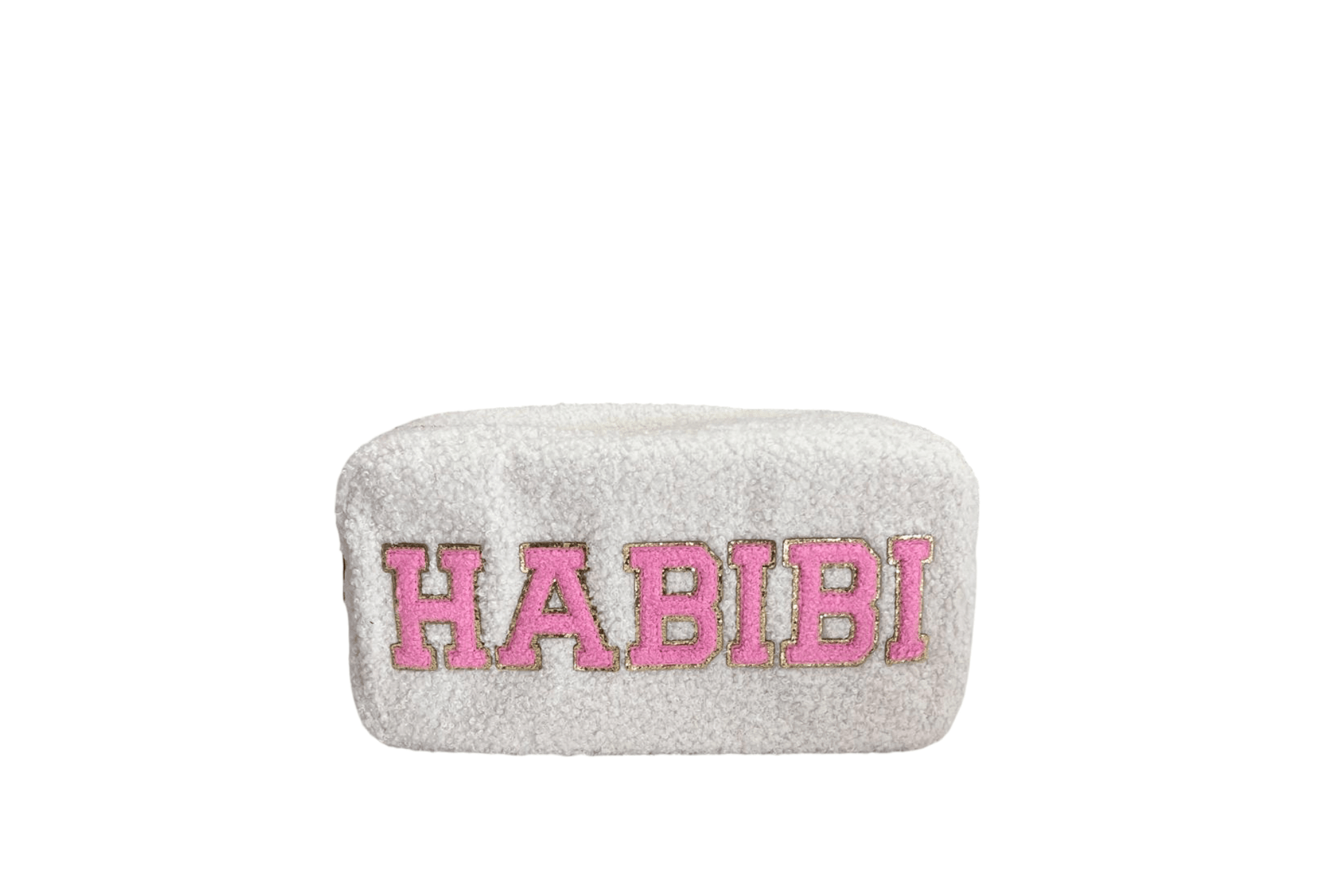 "Habibi" Medium Pouch, Cream Teddy - The Happy Tribe