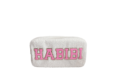 "Habibi" Medium Pouch, Cream Teddy - The Happy Tribe
