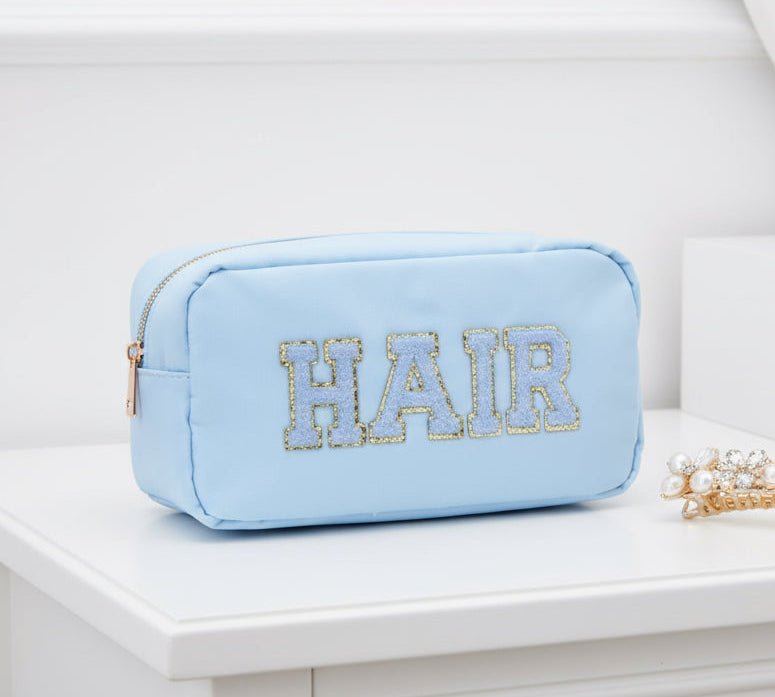 "Hair" Medium Pouch, Baby Blue - The Happy Tribe