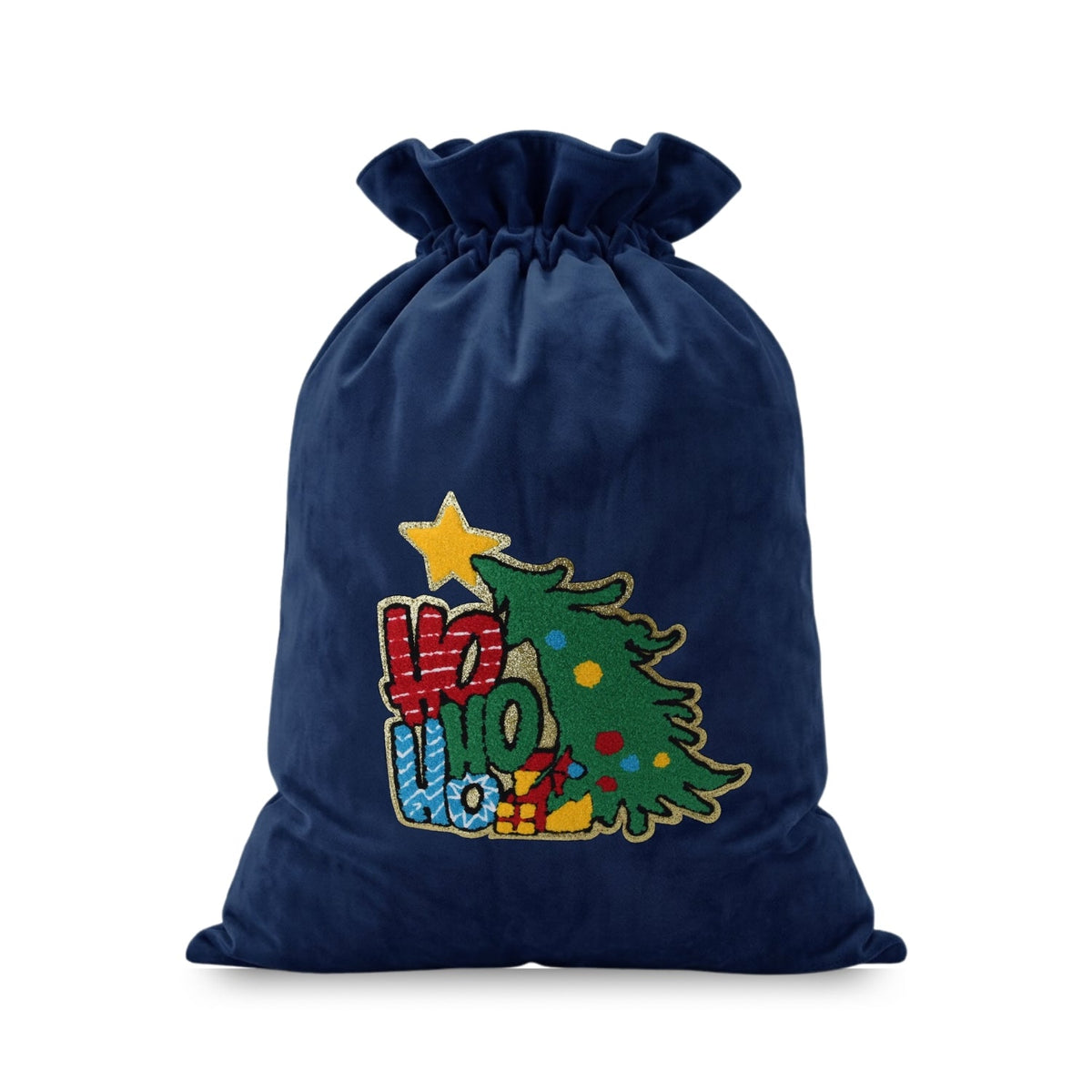 “Ho Ho Ho” Velvet Christmas Sack - The Happy Tribe