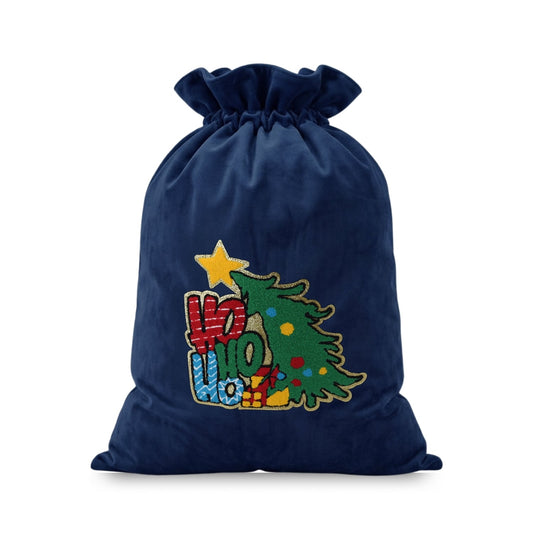 “Ho Ho Ho” Velvet Christmas Sack - The Happy Tribe