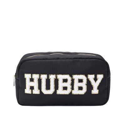 "Hubby" Medium Pouch, Black - The Happy Tribe