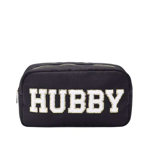 "Hubby" Medium Pouch, Black - The Happy Tribe