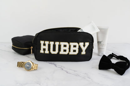 "Hubby" Medium Pouch, Black - The Happy Tribe