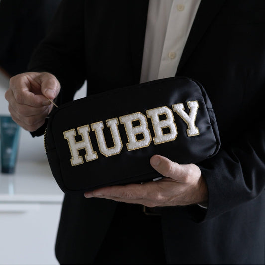 "Hubby" Medium Pouch, Black - The Happy Tribe