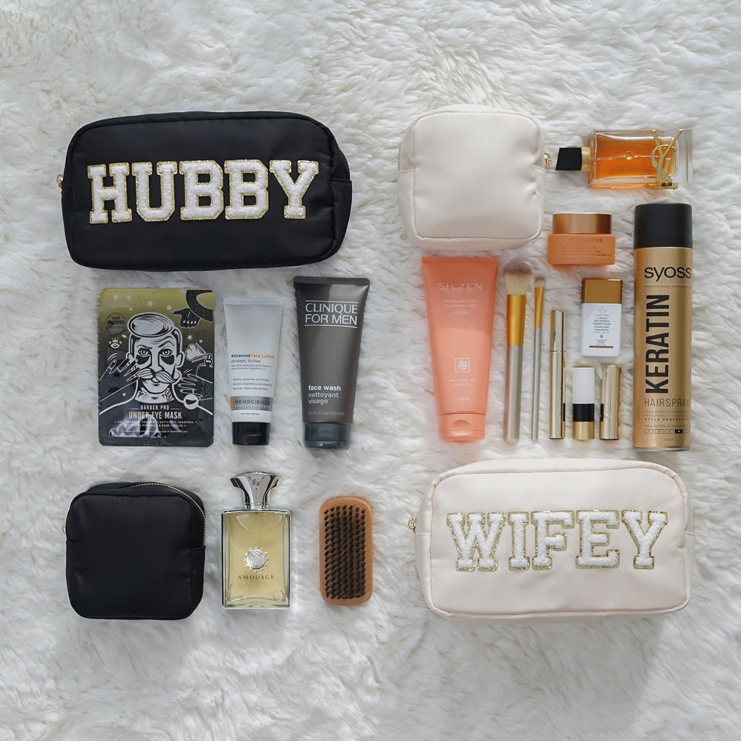 "Hubby" Medium Pouch, Black - The Happy Tribe