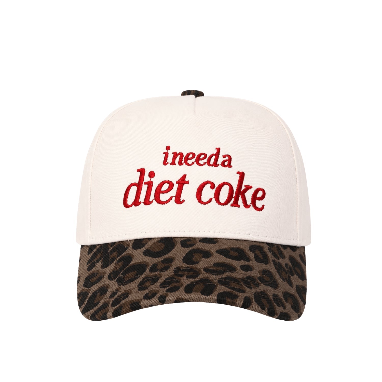 “I Need a Diet Coke”, Animal Print Trucker Cap - The Happy Tribe