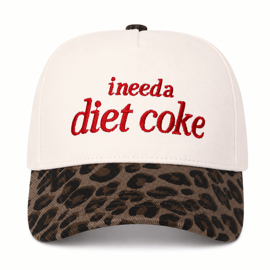 “I Need a Diet Coke”, Animal Print, Trucker Cap - The Happy Tribe