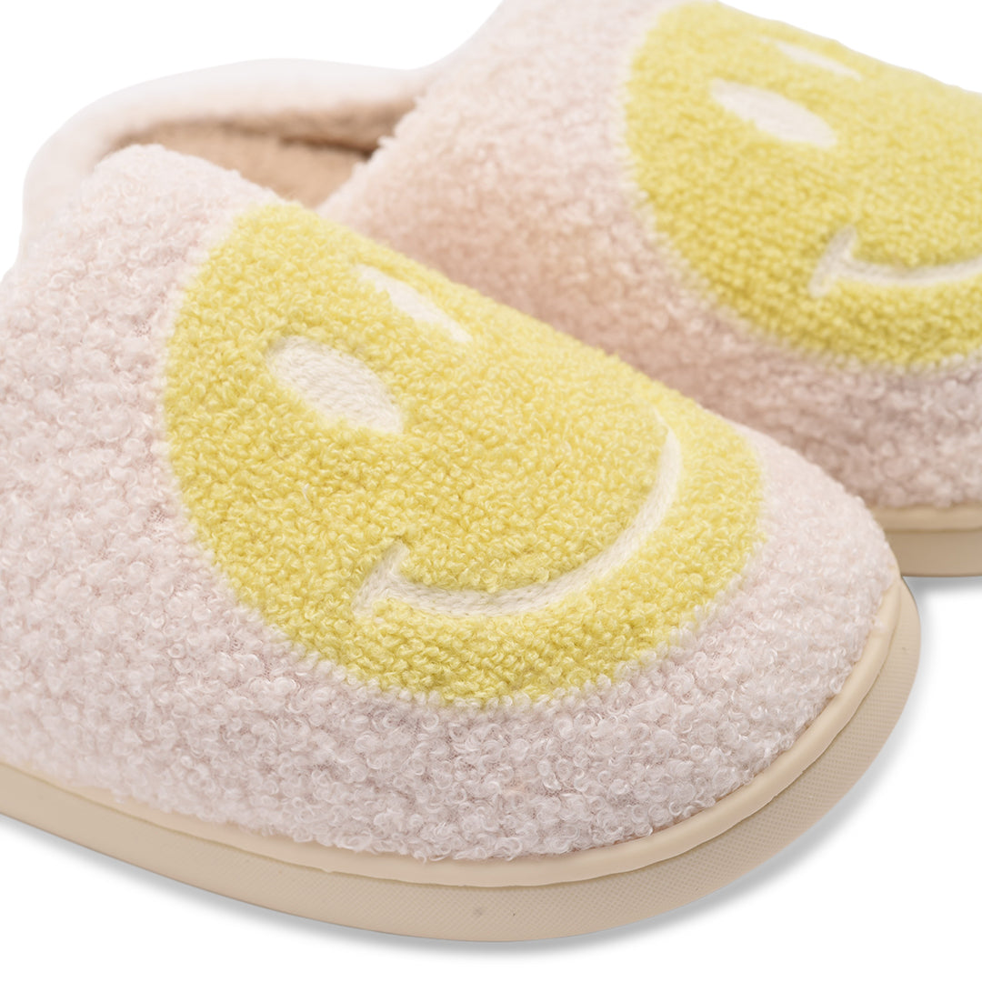 Smiley Slipper - White and Lemon - The Happy Tribe