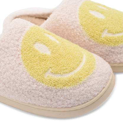 Smiley Slipper - White and Lemon - The Happy Tribe