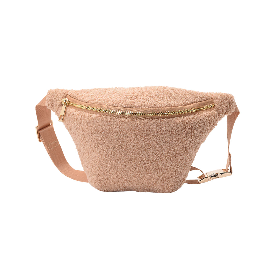 Beige Teddy Personalised  Bum Bag - Small