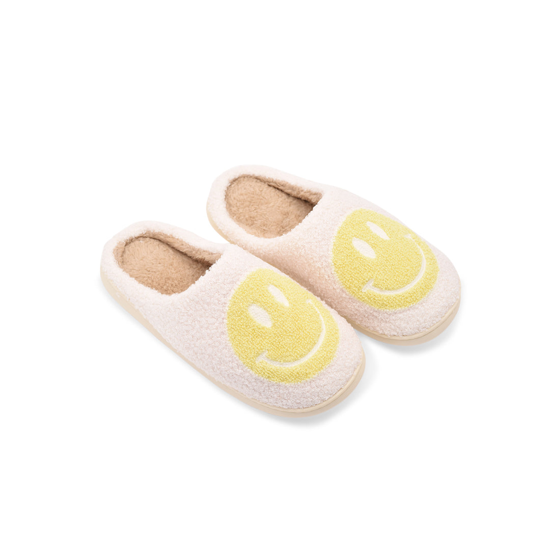 Smiley Slipper - White and Lemon - The Happy Tribe