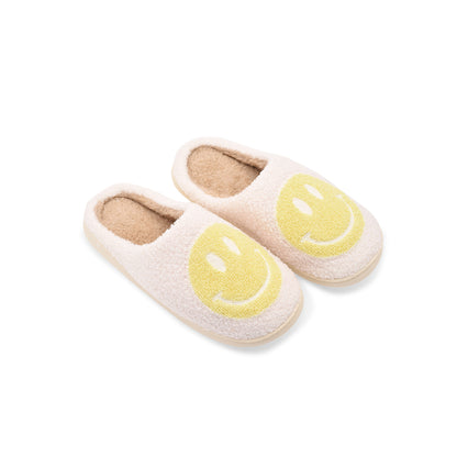 Smiley Slipper - White and Lemon - The Happy Tribe