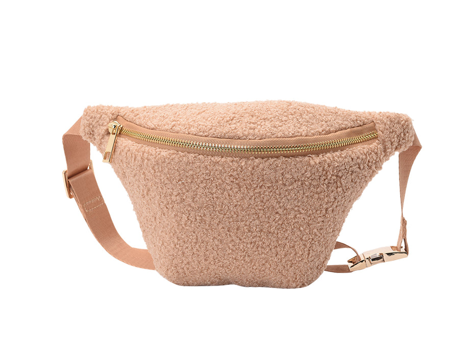 Beige Teddy Personalised  Bum Bag - Small