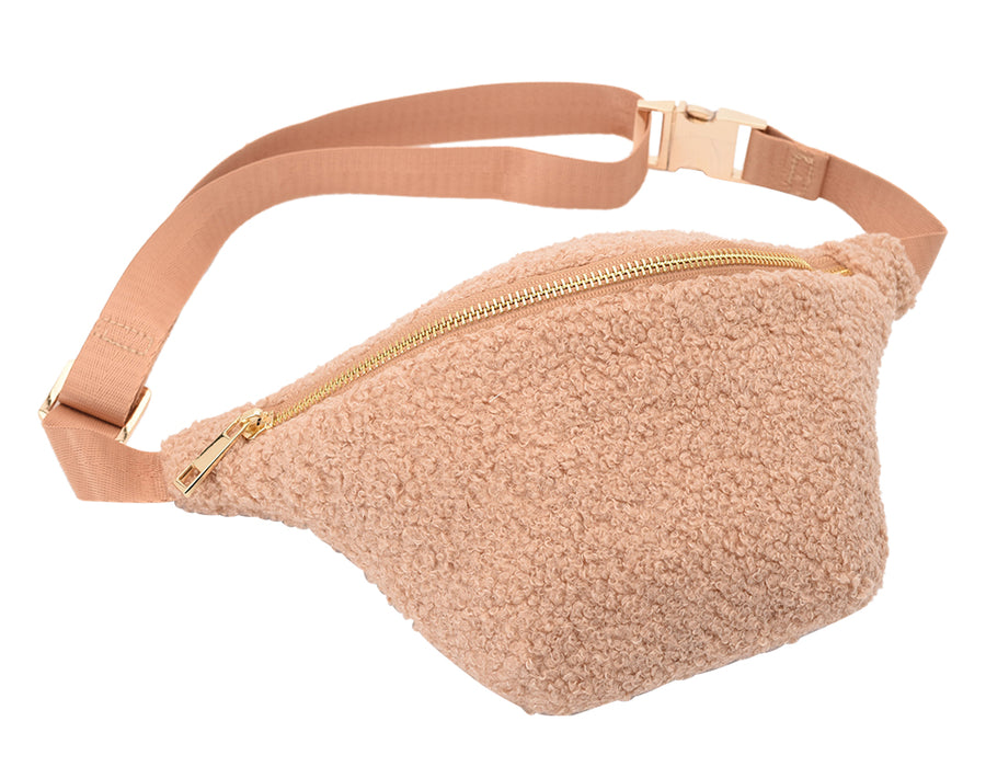 Beige Teddy Personalised  Bum Bag - Small