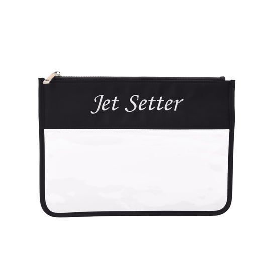 “Jet Setter” Clear Travel Pouch - The Happy Tribe
