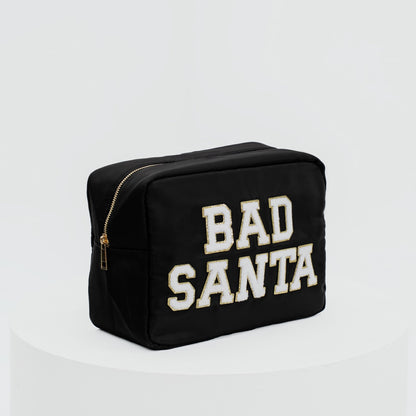 Large Black Christmas Pouch – “Bad Santa” (Limited Edition) - The Happy Tribe