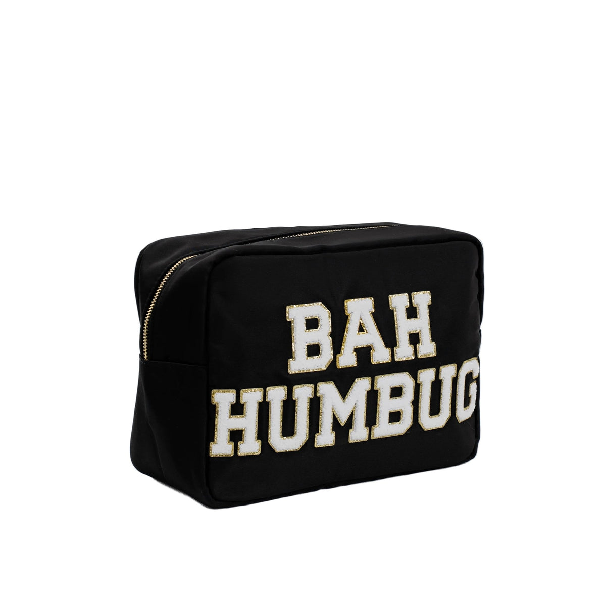 Large Black Christmas Pouch – “Bah Humbug” (Limited Edition) - The Happy Tribe